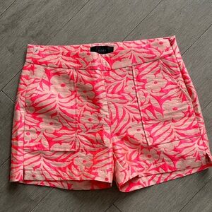 J. Crew High Waist Floral Pink and Cream Shorts
